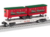 Lionel 2528680 O Gauge Winter Wonderland Flatcar with Piggyback Trailers