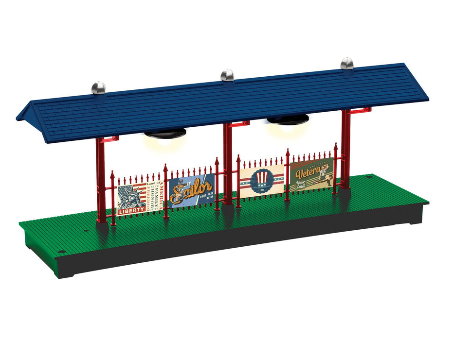 Lionel 2529110 O Gauge America/WWII Lighted Station Platform (Plug-Expand-Play)