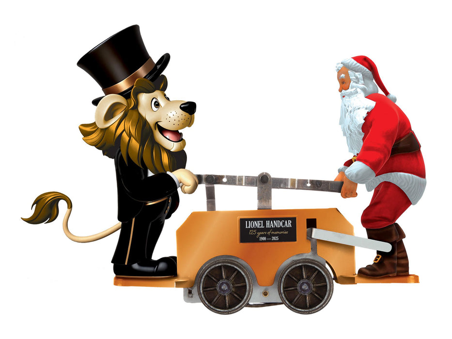 Lionel 2535160 O Gauge Lenny and Santa Handcar Bronze Edition