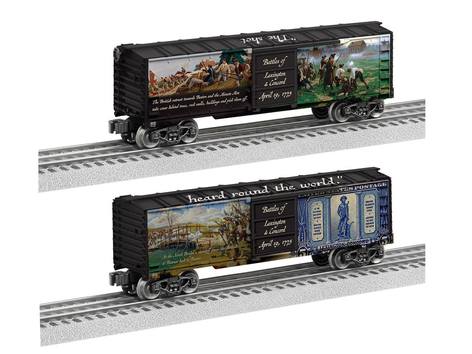 Lionel 2538130 O Gauge American History Battles of Lexington & Concord 250th Anniversary Boxcar