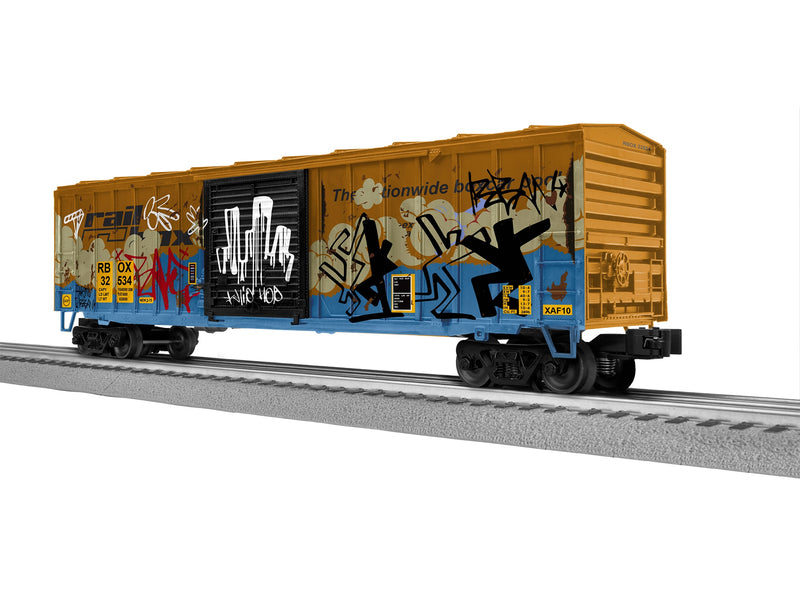 Lionel 2542302 O Scale LionScale ACF 50' Boxcar Railbox RBOX 32534 (Weathered with Graffiti)