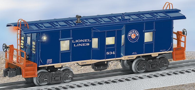 Lionel 6-29834 O Gauge Lionel Lines Bay Window Caboose with TMCC Command Control - NOS