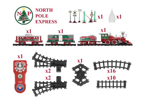 Lionel 712127 O Gauge North Pole Express Battery Operated Train Set