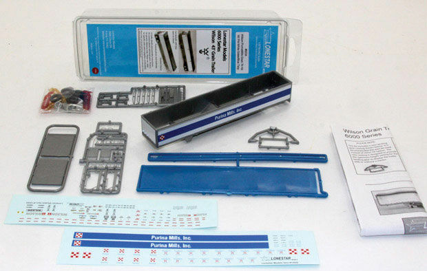 Lonestar Models 6034 HO Scale 43' Wilson Pacesetter Grain Trailer Kit - Purina