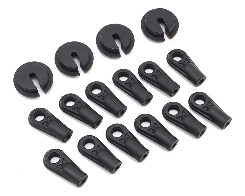 LOSI 254034 Super Baja Rey Shock Rod Ends & Spring Cups (12 Pack)