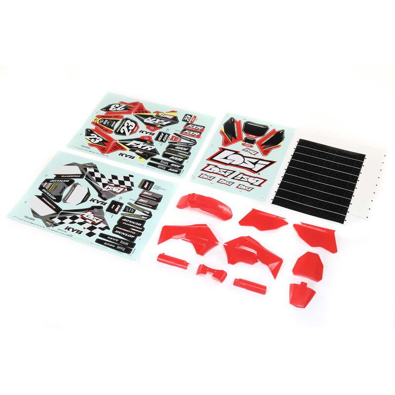 LOSI 260000 Red Plastics with Wraps for PROMOTO-MX