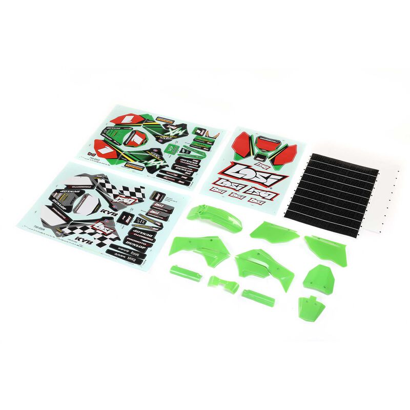 LOSI 260002 Green Plastics with Wraps for PROMOTO-MX