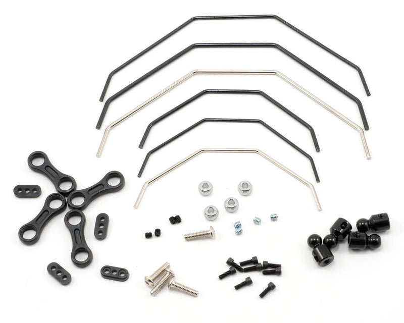 LOSI B2222 Front & Rear Sway Bar Kit for TEN SCTE, TEN-T and Others