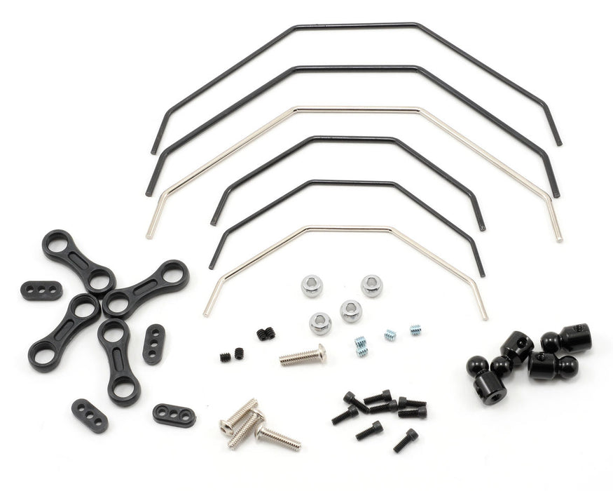 LOSI B2222 Front & Rear Sway Bar Kit for TEN SCTE, TEN-T and Others