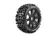 Louise RC L-T3130SB B-Pioneer Soft Tires Mounted on Black Spoke Rim with 17mm Hex for 1/8 Off-Road Buggy (1 Pair)