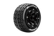 Louise RC L-T3188SB ST-Rocket Soft Tires on Black Rim with Removable Hex for 1/16 Stadium Truck (1 Pair)