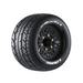 Louise RC L-T3201SX MT-Rocket Soft Tires on Black Rim with Removable Hex for 1/10 Monster Truck (1 Pair)