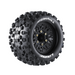 Louise RC L-T3204SX MT-Uphill Soft Tires on Black Rim with Removable Hex for 1/10 Monster Truck (1 Pair)