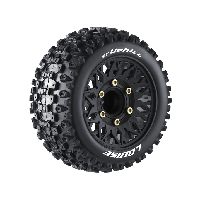 Louise RC L-T3211SX ST-Uphill Soft Tires with 0 & 1/2 Offset and Removable Hex for 1/10 Stadium Truck (1 Pair)