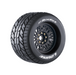 Louise RC L-T3217X MT-Rocket Sport Tires with 0 & 1/2 Offset and 17mm Removable Hex on Black Rim for 1/8 Monster Truck (1 Pair)