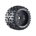 Louise RC L-T3218X MT-Pioneer Sport Tires with 0 & 1/2 Offset and 17mm Removable Hex on Black Rim for 1/8 Monster Truck (1 Pair)