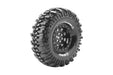 Louise RC L-T3231VB CR-Champ Super Soft 1.9" Tire Mounted on Black Rim with 12mm Hex for 1/10 Crawlers (1 Pair)