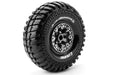 Louise RC L-T3237VBC CR-Ardent Super Soft 2.2" Tire Mounted on Black Chrome Rim with 12mm Hex for 1/10 Crawlers (1 Pair)