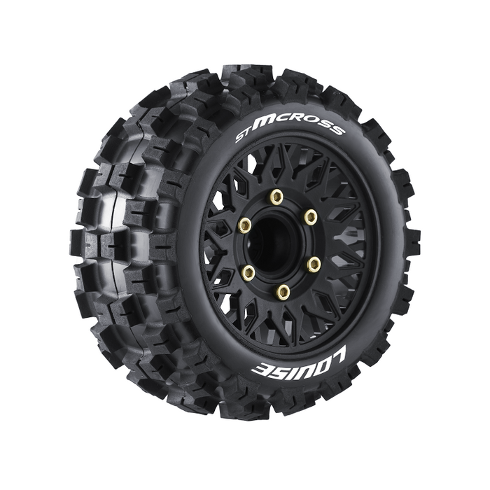 Louise RC L-T3272SX ST-Mcross Soft Tires with 0 & 1/2 Offset and Removable Hex for 1/10 Stadium Truck (1 Pair) Wheels