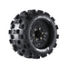 Louise RC L-T3274SX MT-Mcross Soft Tires with 0 & 1/2 Offset and Removable Hex on Black Rim for 1/10 Monster Truck (1 Pair)