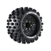 Louise RC L-T3275SX MT-Rock Soft Tires with 0 & 1/2 Offset and Removable Hex on Black Rim for 1/10 Monster Truck (1 Pair)