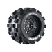 Louise RC L-T3276X MT-Mcross Sport Tires with 0 & 1/2 Offset and 17mm Removable Hex on Black Rim for 1/8 Monster Truck (1 Pair)