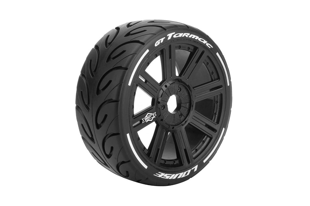 Louise RC L-T3285SB MFT GT-Tarmac Soft Tires Mounted on Black Spoke Rim with 17mm Hex for 1/8 GT (1 Pair)