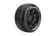 Louise RC L-T3295BM MFT X-Rocket Sport Monster Truck Tires Mounted on Black Rim with 24mm Hex fits Arrma Kraton 8S (1 Pair)