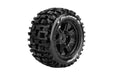 Louise RC L-T3296B MFT X-Pioneer Sport Monster Truck Tires Mounted on Black Rim with 24mm Hex fits TRAXXAS X-MAXX (1 Pair)