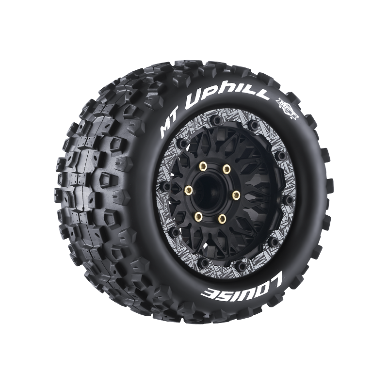 Louise RC L-T3309SX MFT MT-Uphill Soft Tires with Removable Hex Fits Traxxas Maxx 1/10 Monster Truck (1 Pair)