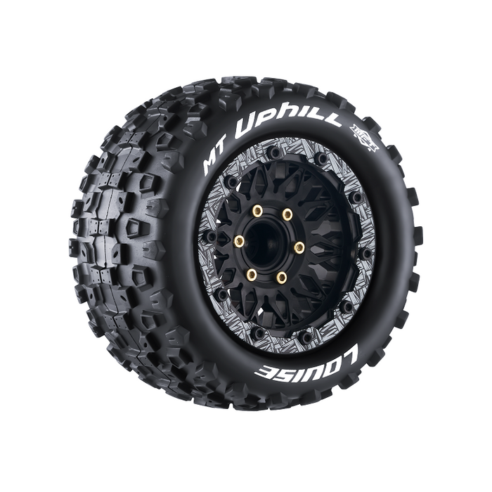 Louise RC L-T3309SX MFT MT-Uphill Soft Tires with Removable Hex Fits Traxxas Maxx 1/10 Monster Truck (1 Pair)