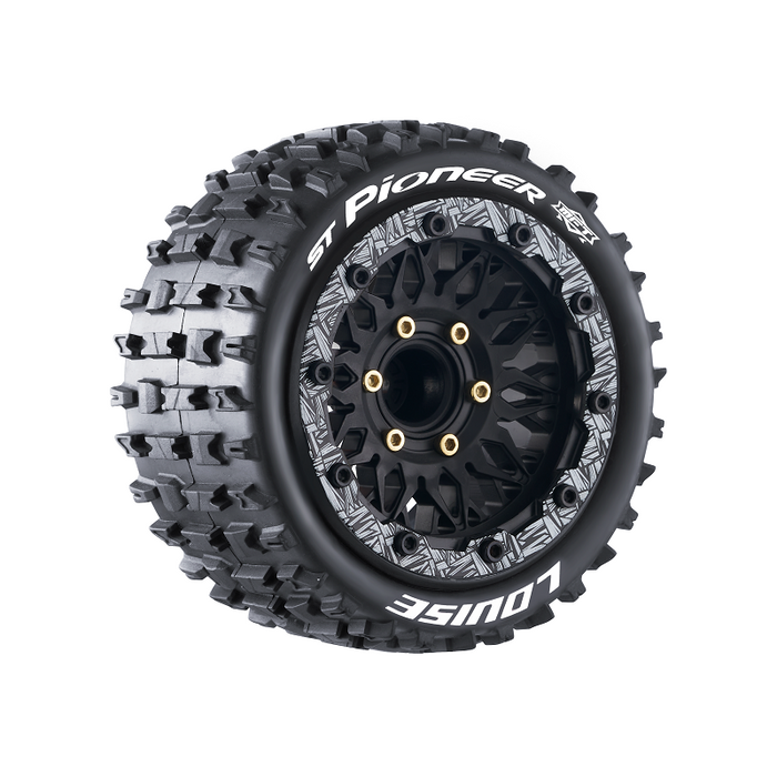 Louise RC L-T3312SX MFT ST-Pioneer Soft Tires with 0 & 1/2 Offset and Removable Hex for 1/10 Stadium Truck (1 Pair)