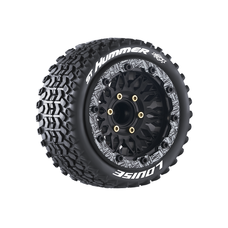 Louise RC L-T3314SX MFT ST-Hummer Soft Tires with 0 & 1/2 Offset and Removable Hex for 1/10 Stadium Truck (1 Pair)