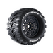 Louise RC L-T3323X MFT MT-Cyclone Sport Tires with 0 & 1/2 Offset and 17mm Hex Mounted on Black Rims for 1/8 Monster Truck (1 Pair)