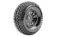Louise RC L-T3344VBC CR-Griffin Super Soft 1.9" Tires on Black Chrome Rim with 12mm Hex for Class 1 1/10 Crawler (1 Pair)