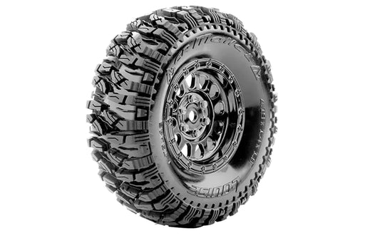 Louise RC L-T3346VBC CR-Mallet Super Soft 1.9" Tires on Black Chrome Rim with 12mm Hex for Class 1 1/10 Crawler (1 Pair)