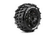 Louise RC L-T3349B MFT X-Champ Sport Monster Truck Tires Mounted on Black Rim with 24mm Hex fits TRAXXAS X-MAXX (1 Pair)
