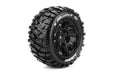 Louise RC L-T3350B MFT X-Mallet Sport Monster Truck Tires Mounted on Black Rim with 24mm Hex fits TRAXXAS X-MAXX (1 Pair)