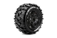 Louise RC L-T3351B MFT X-Rowdy Sport Monster Truck Tires Mounted on Black Rim with 24mm Hex fits TRAXXAS X-MAXX (1 Pair)