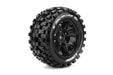 Louise RC L-T3352B MFT X-Mcross Sport Monster Truck Tires Mounted on Black Rim with 24mm Hex fits TRAXXAS X-MAXX (1 Pair)