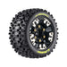 Louise RC L-T3388SM ST-Uphill Soft Tires Mounted on Black Rim for Mini XRT / Mini Maxx (1 Pair)