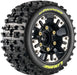 Louise RC L-T3389SM ST-Pioneer Soft Tires Mounted on Black Rim for Mini XRT / Mini Maxx (1 Pair)