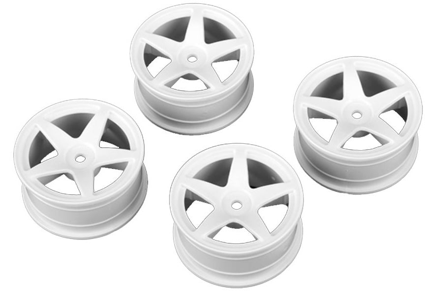 Louise RC NHA451 5 Spoke Wheel - White/26mm (ET -0mm) for T410 Drift Option for T410 Rally