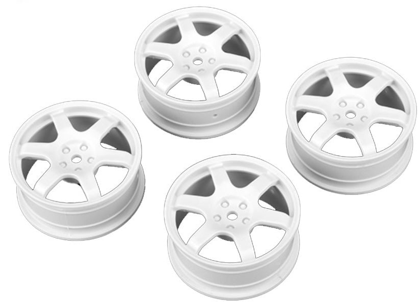 Louise RC NHA452 6 Spoke Wheel - White/24mm (ET -0mm) for T410 Drift and Rally
