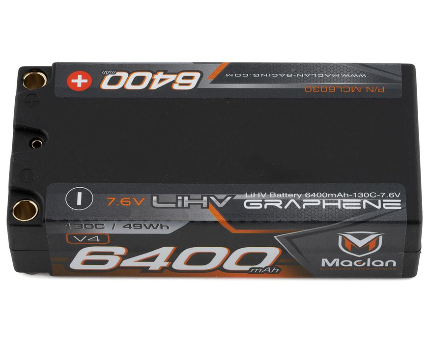 Maclan Graphene 6030 2s  Shorty LiPo Battery (7.6V/6400mAh) w/5mm Bullets