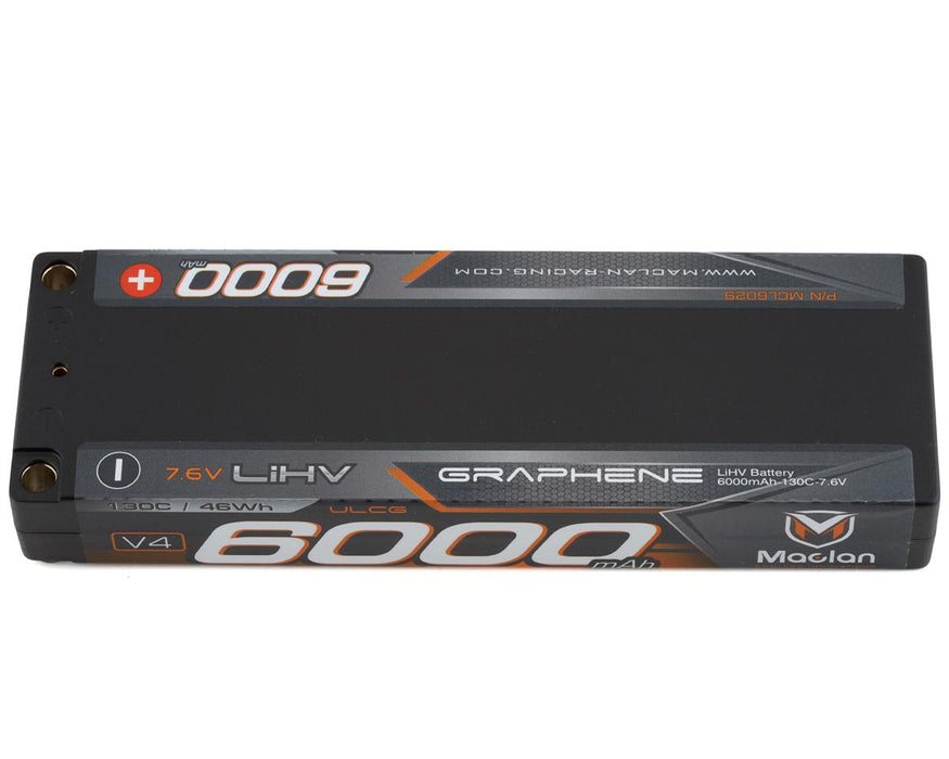Maclan Racing MCL6029 6000mAh Graphene LiHV 2S 7.6V LCG Battery with 5mm Bullets