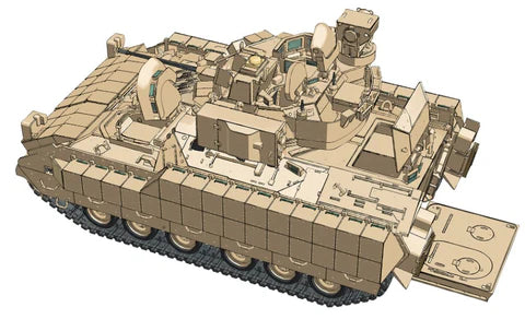 MAGIC FACTORY 2004 1/35 M-Shorad M2A4 Bradley Infantry Fighting Vehicle 3 In 1 Model Kit