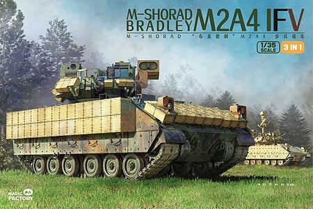 MAGIC FACTORY 2004 1/35 M-Shorad M2A4 Bradley Infantry Fighting Vehicle 3 In 1 Model Kit