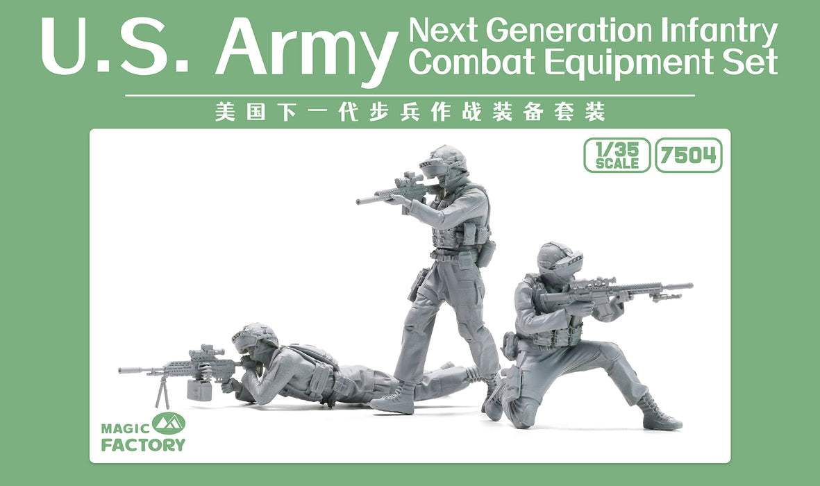 Magic Factory 7504 1/35 US Army Next Generation Infantry Equipment Set Figures Model Kit