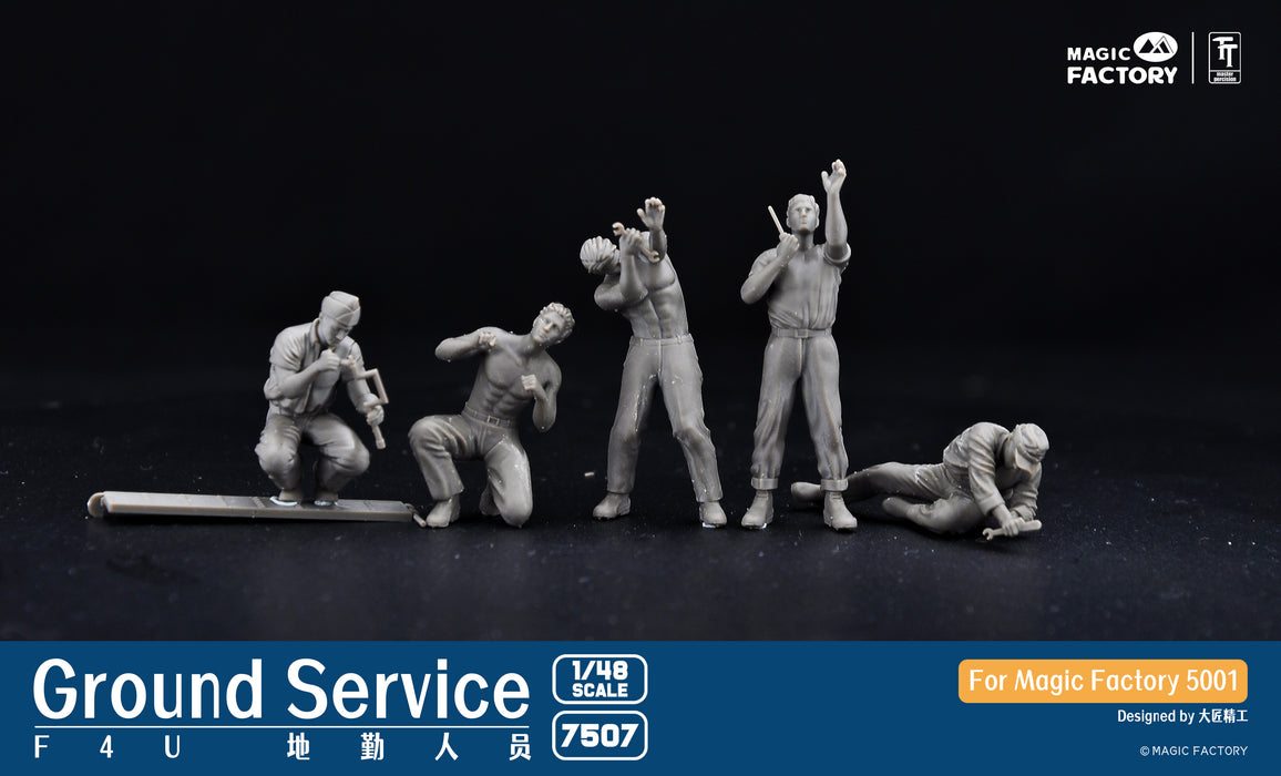 Magic Factory 7507 1/48 F4U Ground Crew Figures Model Kit